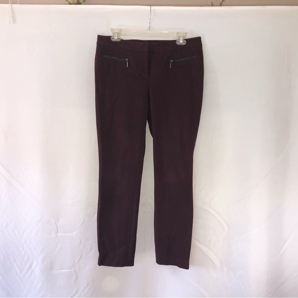 Alfani skinny pants maroon size 10 stretchy